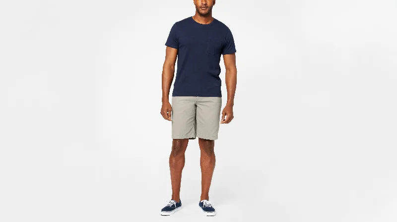 Plus Size Men's Elastic - Waist Denim Shorts in Dark Wash for a Comfortable and Stylish OptionPerfect 10.5" Shorts