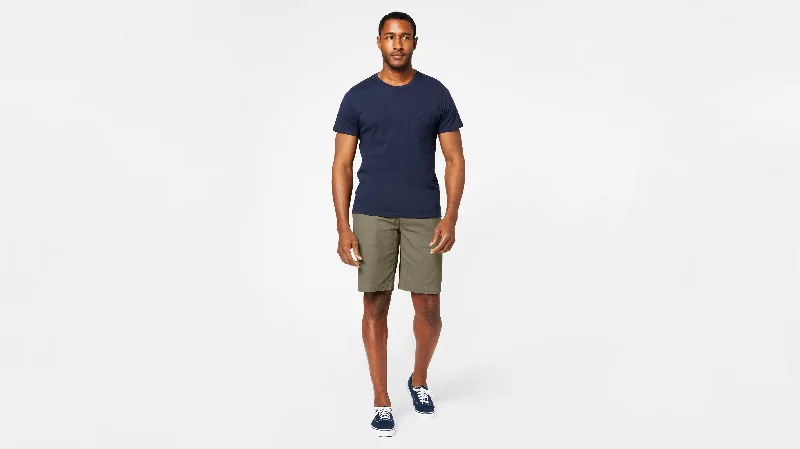 Plus Size Men's Cargo Shorts with Reflective Trim in Black for Nighttime Outdoor ActivitiesPerfect 10.5" Shorts Plus Size Men's Cargo Shorts with Reflective Trim in Black for Nighttime Outdoor ActivitiesPerfect 10.5" Shorts