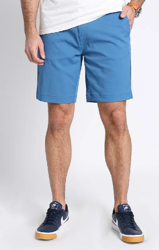 Men's Workout Shorts with a Zip Pocket in Green for Secure Storage during ExercisePoly Spandex Performance Tech Short