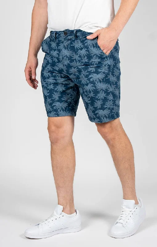 NAVY TROPICAL SEERSUCKER
