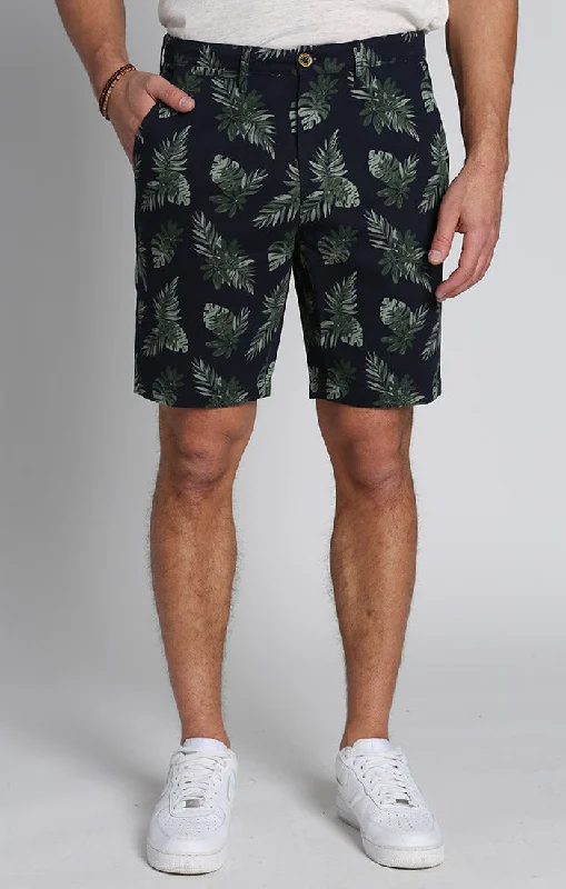 NAVY LEAF PRINT