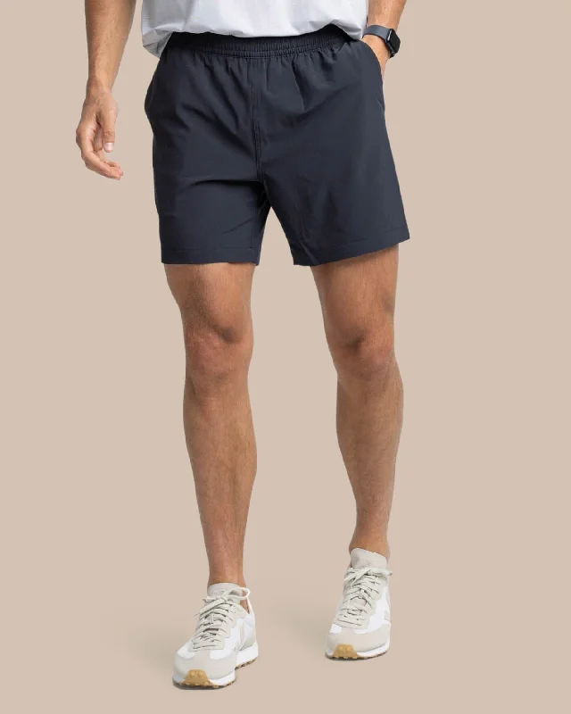 Plus Size Men's Elastic - Waist Denim Shorts in Dark Wash for a Comfortable and Stylish OptionRip Channel 6" Performance Short Plus Size Men's Elastic - Waist Denim Shorts in Dark Wash for a Comfortable and Stylish OptionRip Channel 6" Performance Short