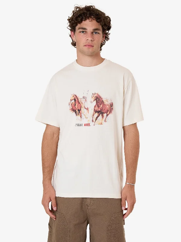 men's tank tops for yogaRuthless Frontier Merch Fit Tee - Heritage White