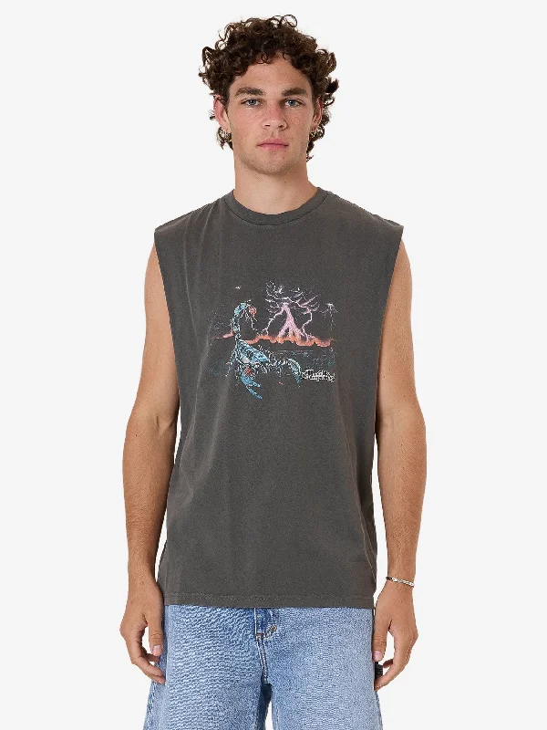 loose fit men's tank topsScorpion Ridge Merch Fit Muscle Tee - Merch Black