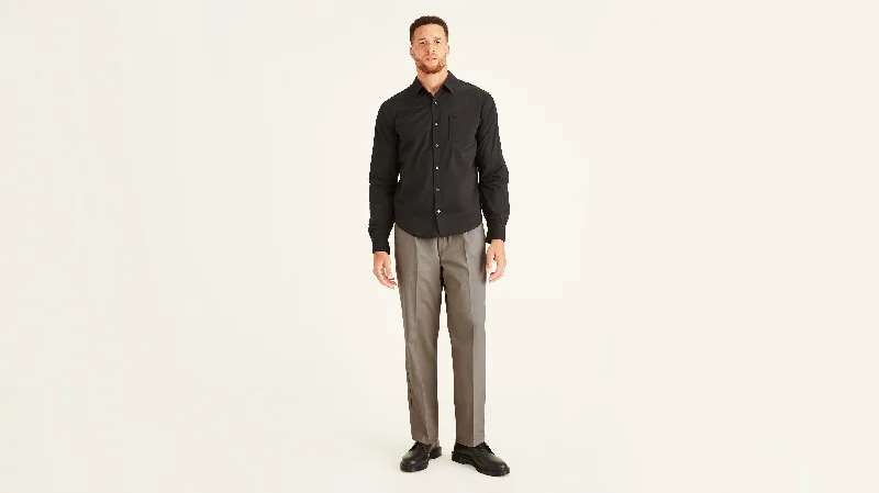 Men's Linen - Blend Shorts in White with a Button - Fly for a Crisp and Cool Summer VibeSignature Khakis, Pleated, Classic Fit (Big and Tall) Men's Linen - Blend Shorts in White with a Button - Fly for a Crisp and Cool Summer VibeSignature Khakis, Pleated, Classic Fit (Big and Tall)