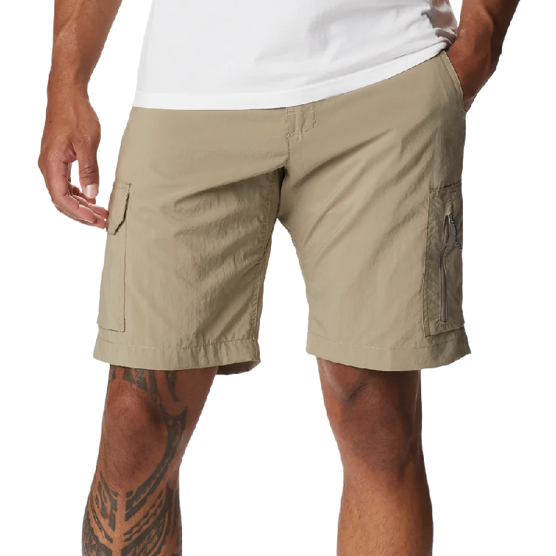 Men's Workout Shorts with a Zip Pocket in Green for Secure Storage during ExerciseMen's Silver Ridge 10" Utility Cargo Short