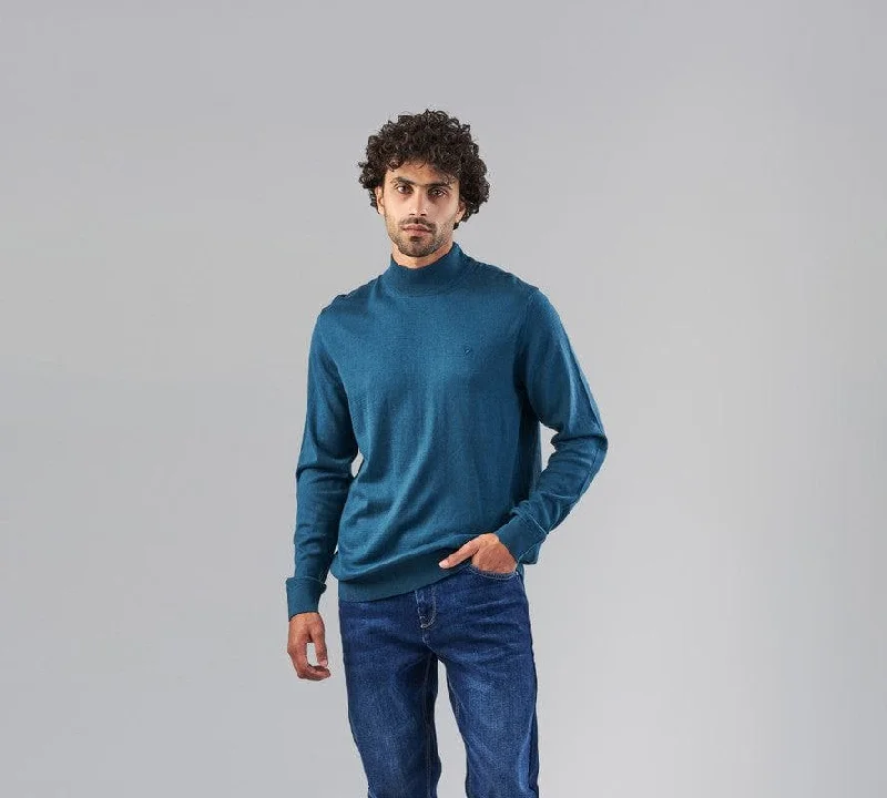 Plus Size Men's Long - Sleeve Thermal Pullover in Black for Extra Warmth in Cold WeatherBASIC HIGH NECK SWEATER - GINZARY Plus Size Men's Long - Sleeve Thermal Pullover in Black for Extra Warmth in Cold WeatherBASIC HIGH NECK SWEATER - GINZARY