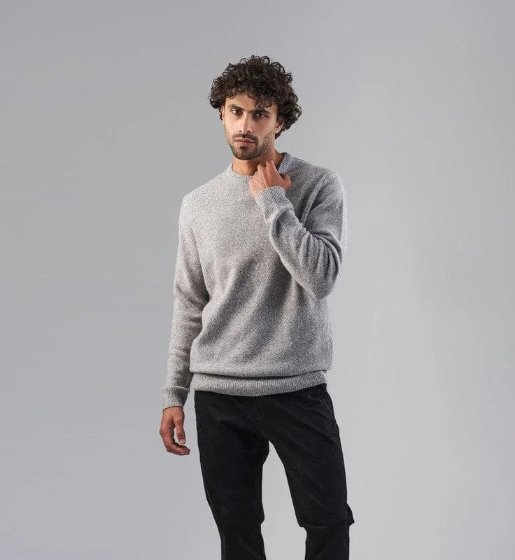 Men's Graphic Print Pullover in White with a Retro Design for a Trendy Streetwear LookWool-Blend Sweater - LIGHT GREY Men's Graphic Print Pullover in White with a Retro Design for a Trendy Streetwear LookWool-Blend Sweater - LIGHT GREY